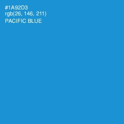 #1A92D3 - Pacific Blue Color Image